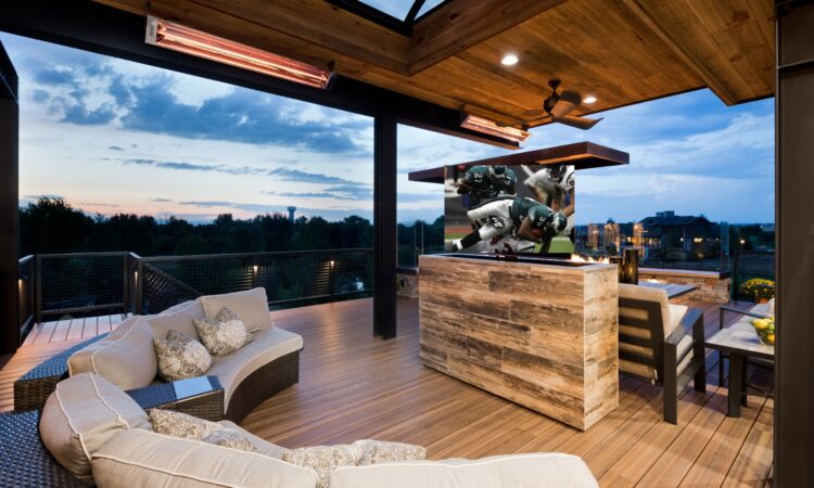 Watching NFL Playoff Football Outside in Colorado: Broncos vs. Bills on a Four-Season Deck