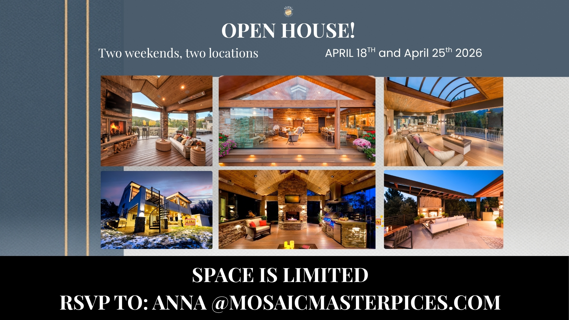 Join us for two open houses in April!